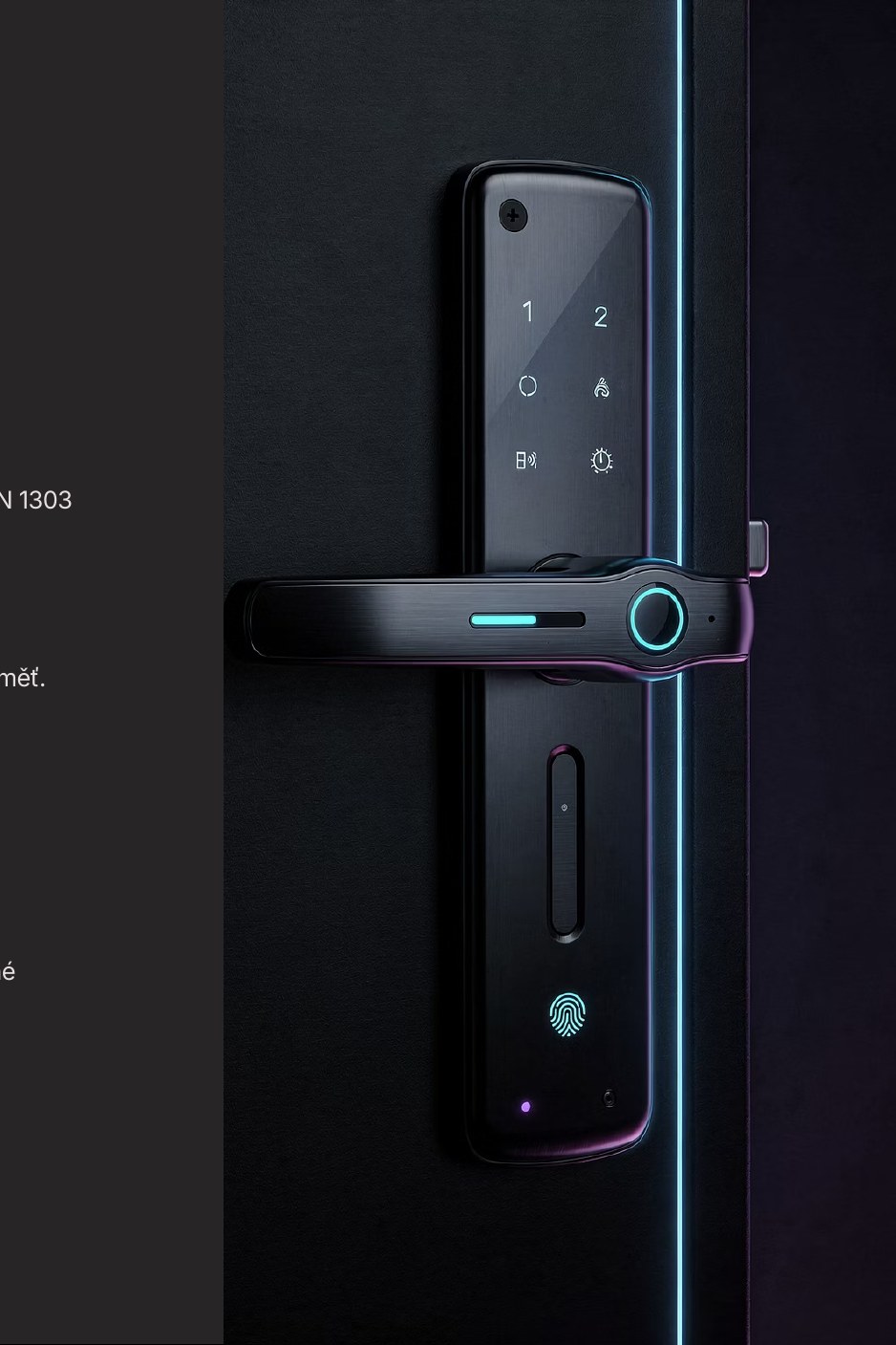 Dotykový panel a fingerprint